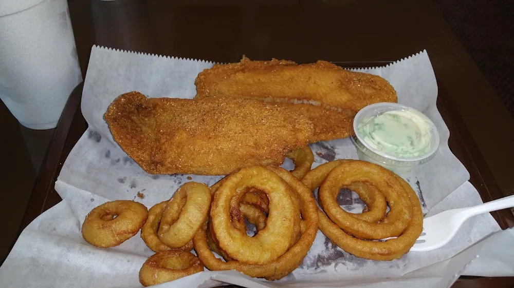 Catfish and Onion Rings